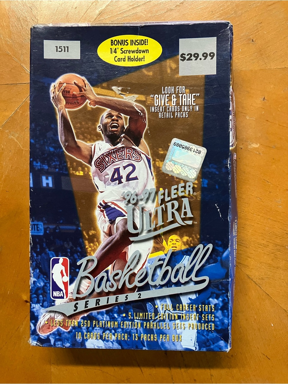 Vintage 1996-97 Fleer Ultra Series 2 NBA Empty Box
